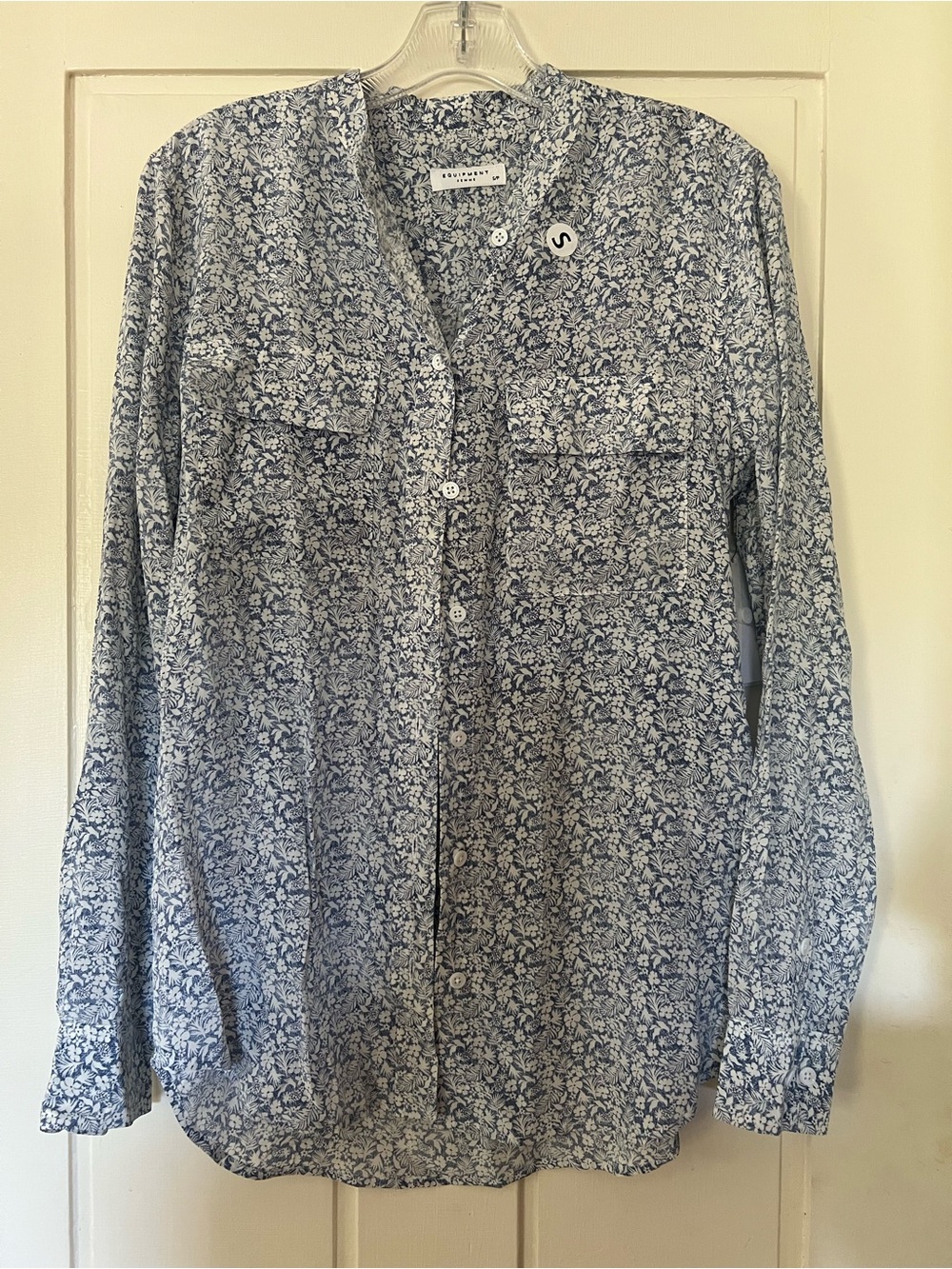 Equipment Blue Floral Button-Down Shirt